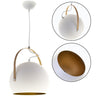 Colgante ORIANE Vintage Blanco/Oro Interlusa para iluminación interior