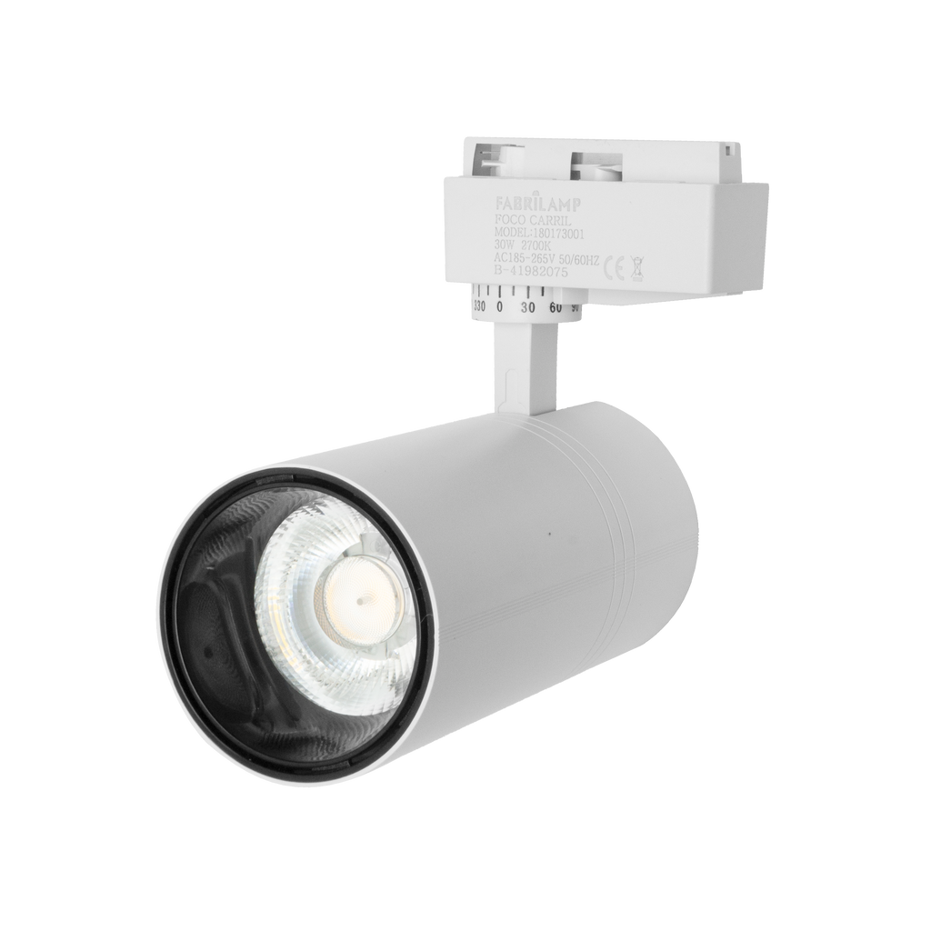 Foco Carril Anzo 30W 6000K Blanco - Vista frontal