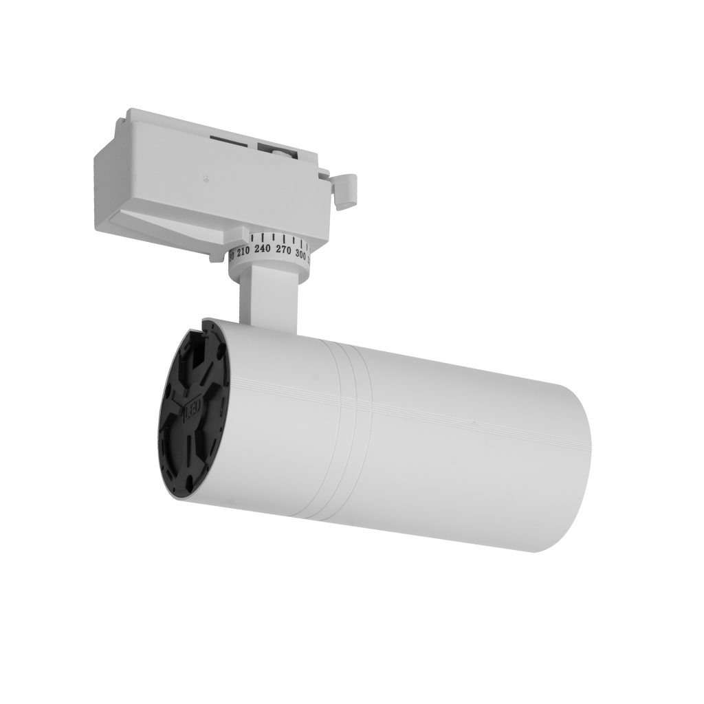 Foco de carril orientable blanco, ideal para tiendas