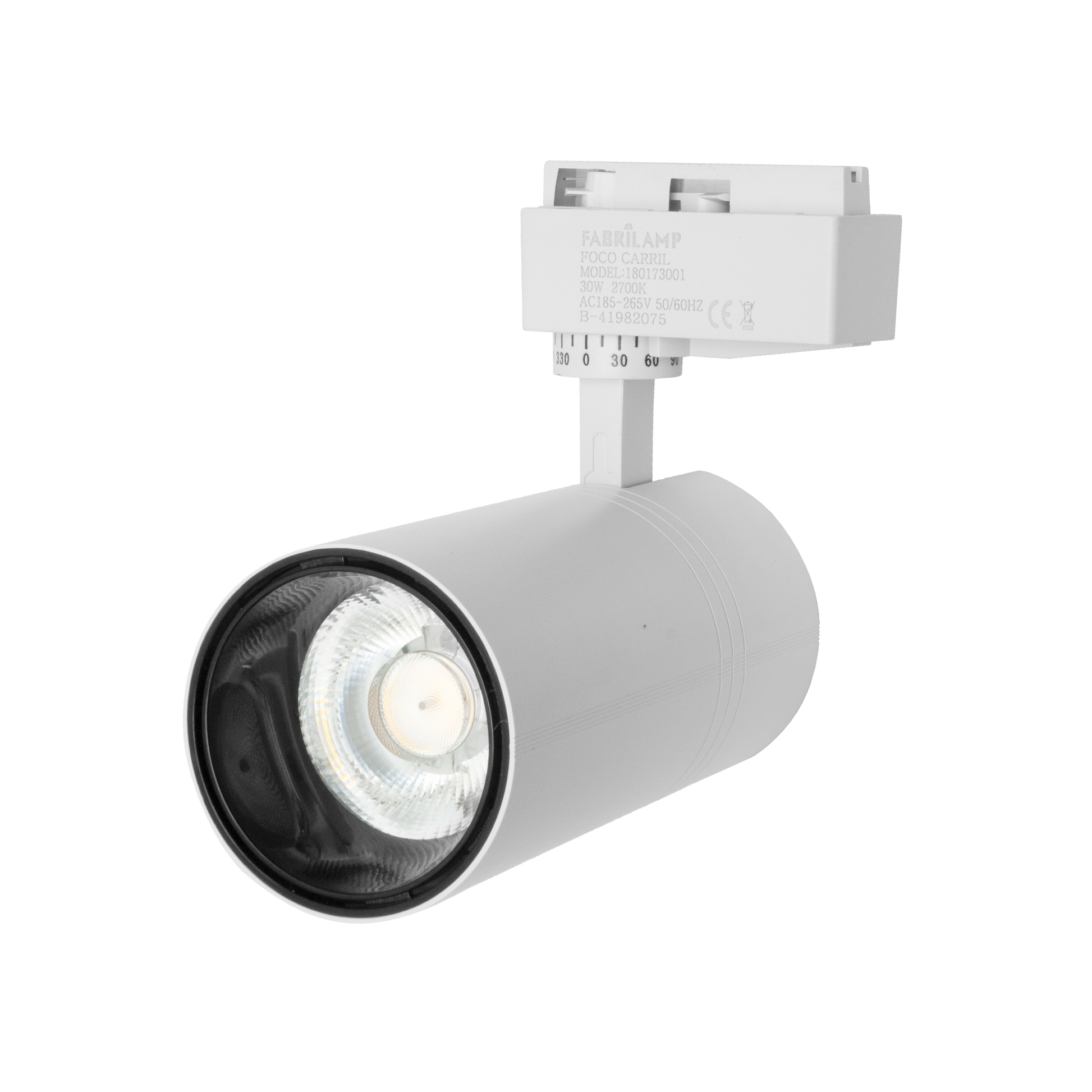 Foco Carril Anzo 20W 4000K Blanco - Vista frontal