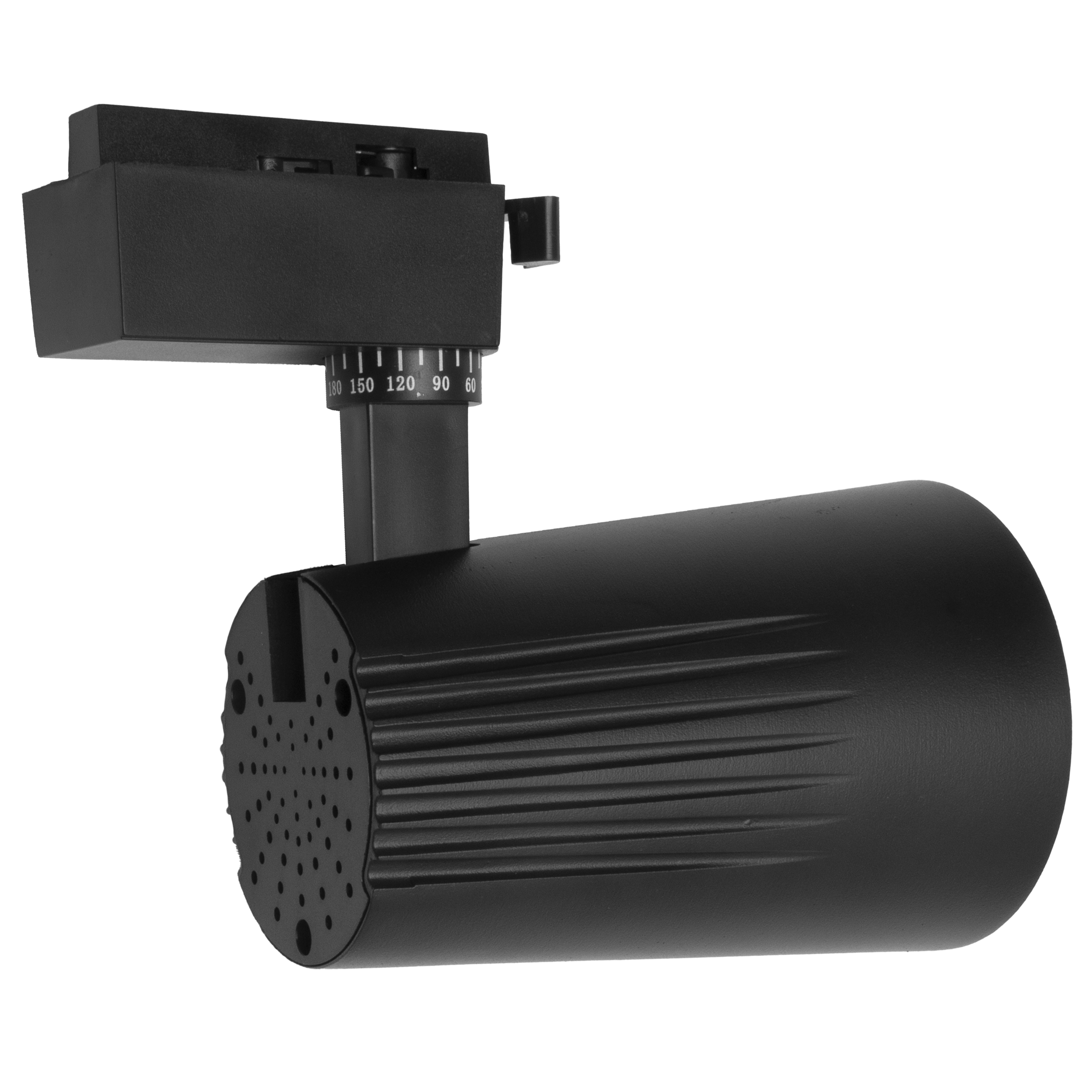 Foco de carril Telma Negro 40W, vista frontal.