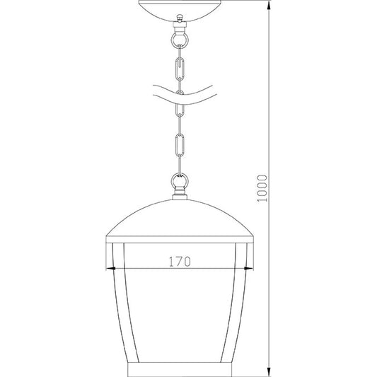 Colgante DRAVE fabricado en Aluminio color Negro