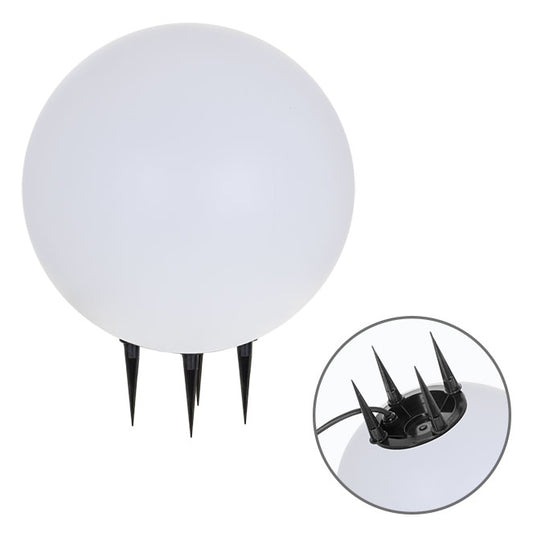Bola de Luz con Clavo BONINA 30 cm IP65 Blanco LUMIT Interlusa - vista principal | Interlusa