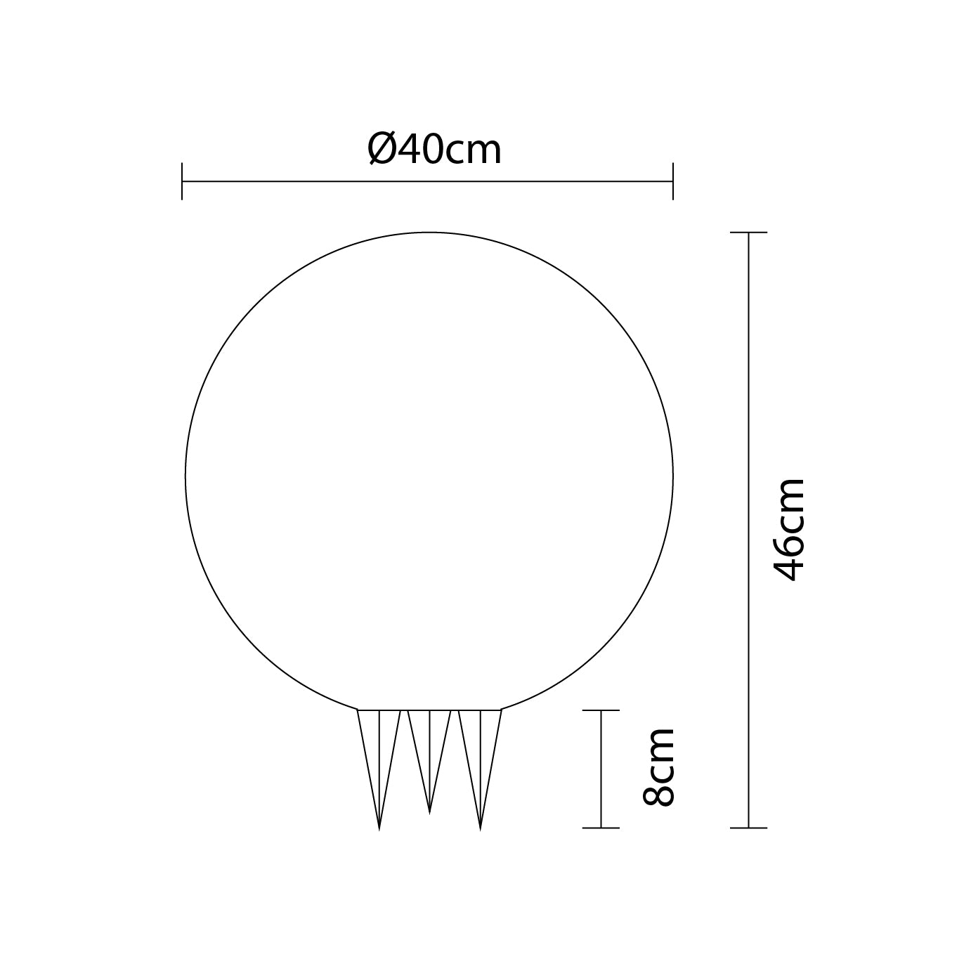 Farol esférico BONINA con protección IP65 ideal para exterior