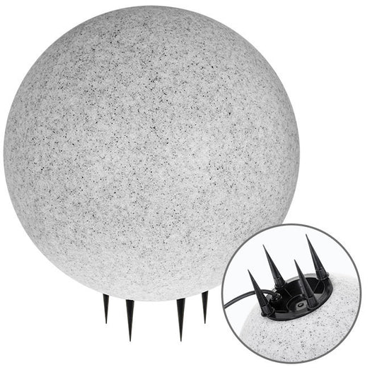 Bola de Luz con Clavo BONINA 50 cm IP65 Granito Interlusa - vista principal | Interlusa