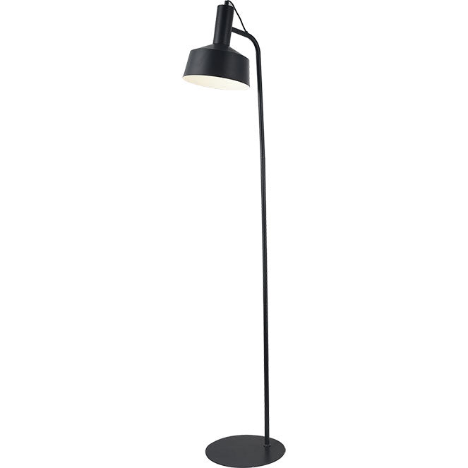 Lámpara de Pie LEANA 136 cm Negro Interlusa - Vista frontal principal en fondo blanco | LuzGurú