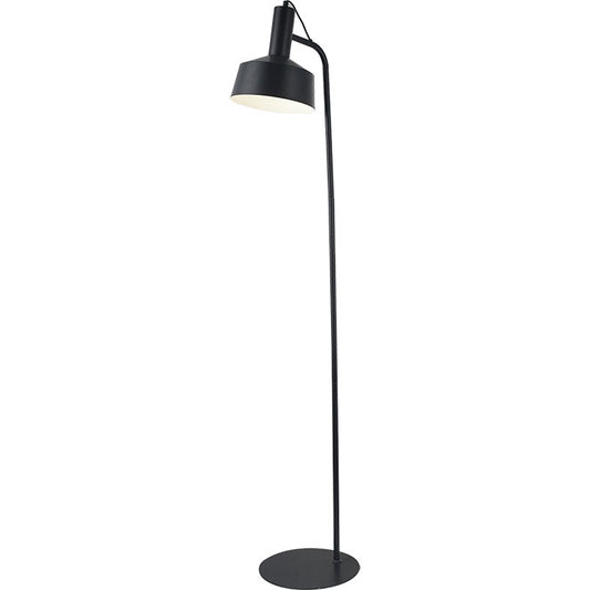 Lámpara de Pie LEANA 136 cm Negro Interlusa - Vista frontal principal en fondo blanco | LuzGurú