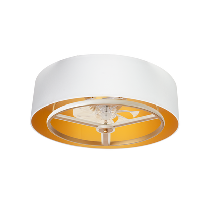 Ventilador de techo Anuska Blanco/Oro, vista frontal, luzguru.com