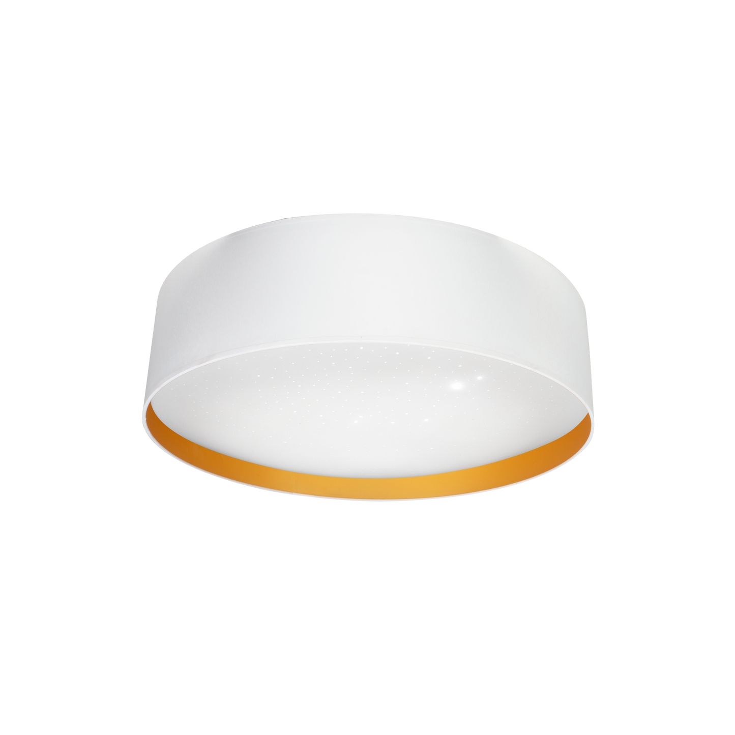 Plafón LED Anuska Blanco/Oro 96W, vista frontal, Fabrilamp