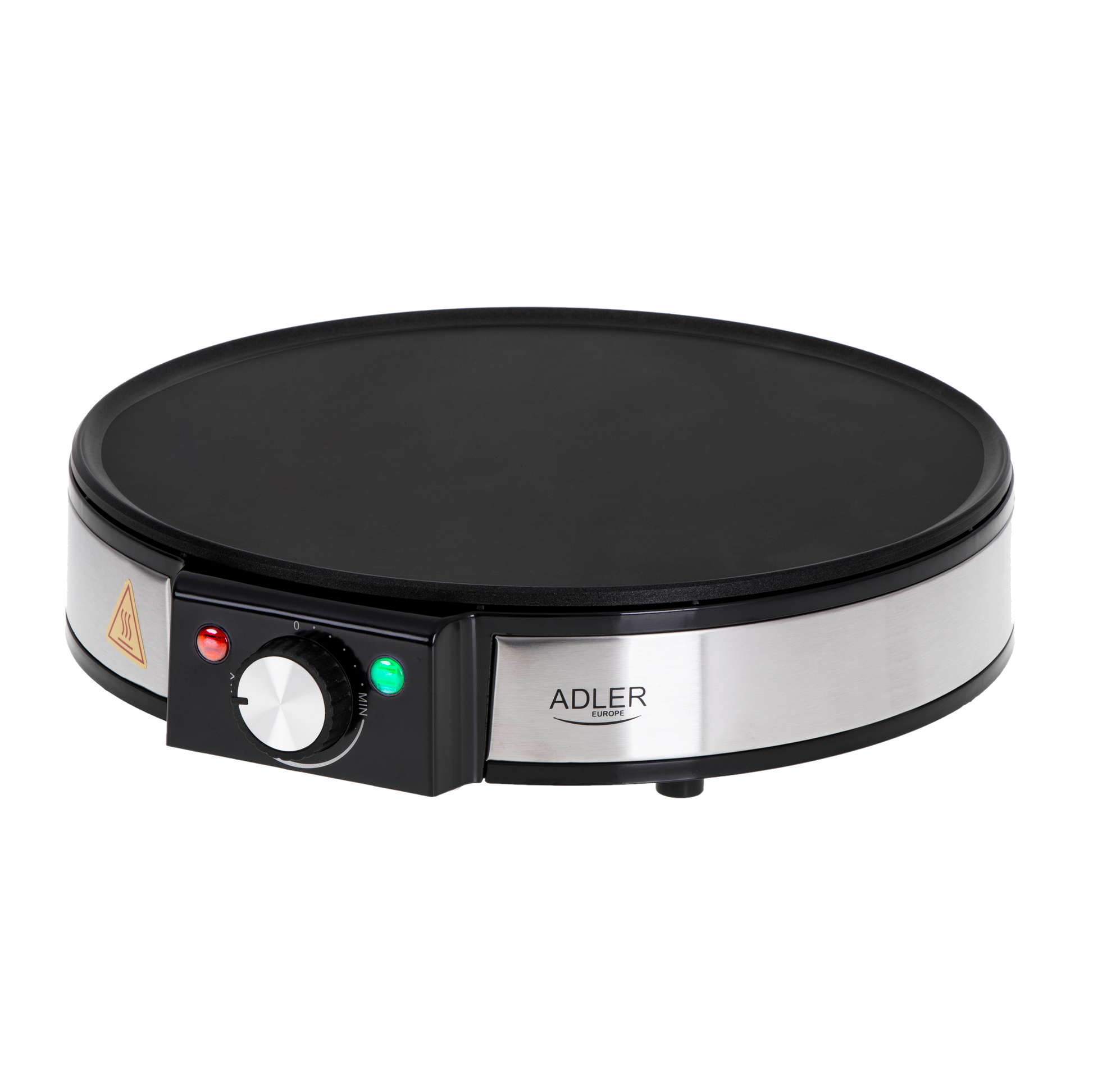 Crepera antiadherente negra y niquel Fabrilamp / Abrila ideal para el hogar