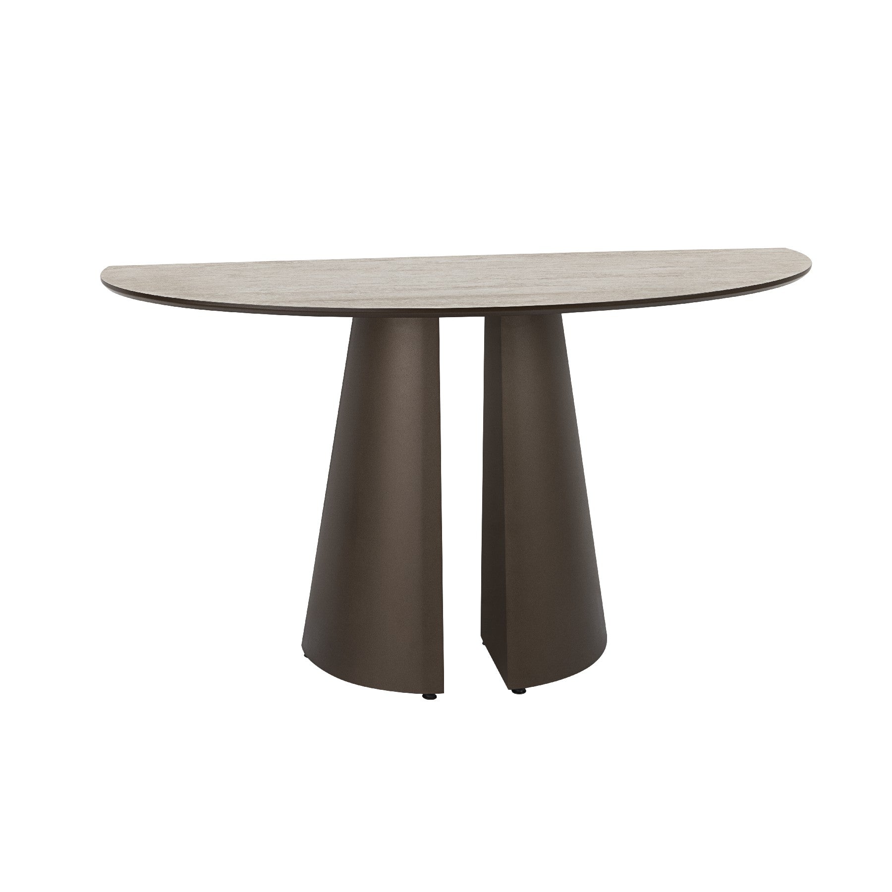 Consola Samara Travertino/Marrón - Metal y MDF Acabado Óxido - Schuller - 498920 - Vista 5