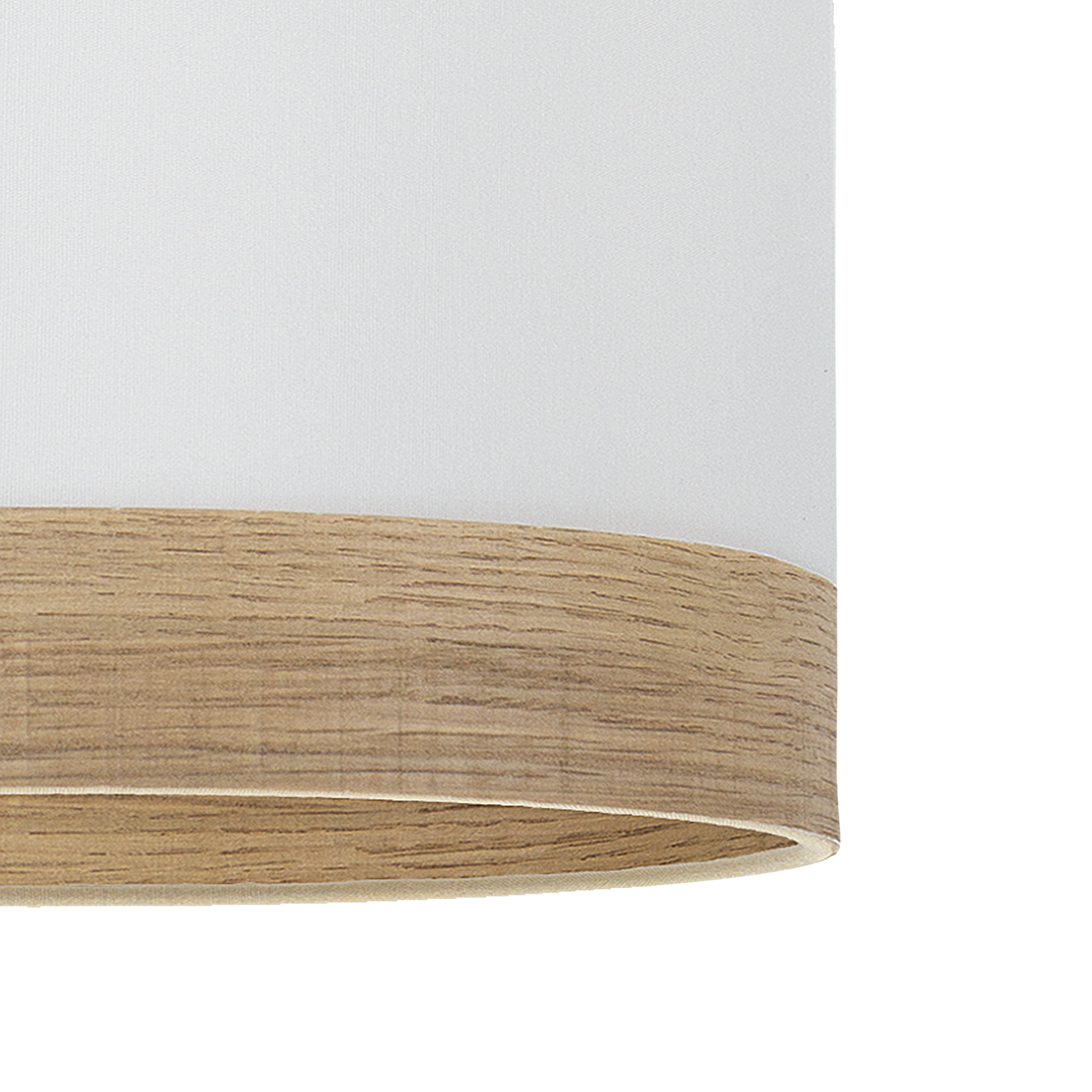 Plafón Olga Blanco/Madera Clara 96W, vista frontal, Fabrilamp, luzguru.com