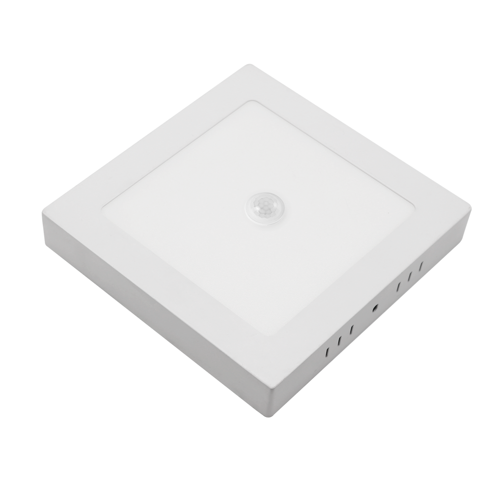 Downlight cuadrado Onix 18W blanco con sensor de movimiento y crepuscular de Fabrilamp