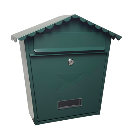 Buzón decorativo verde ideal para la entrada de tu hogar