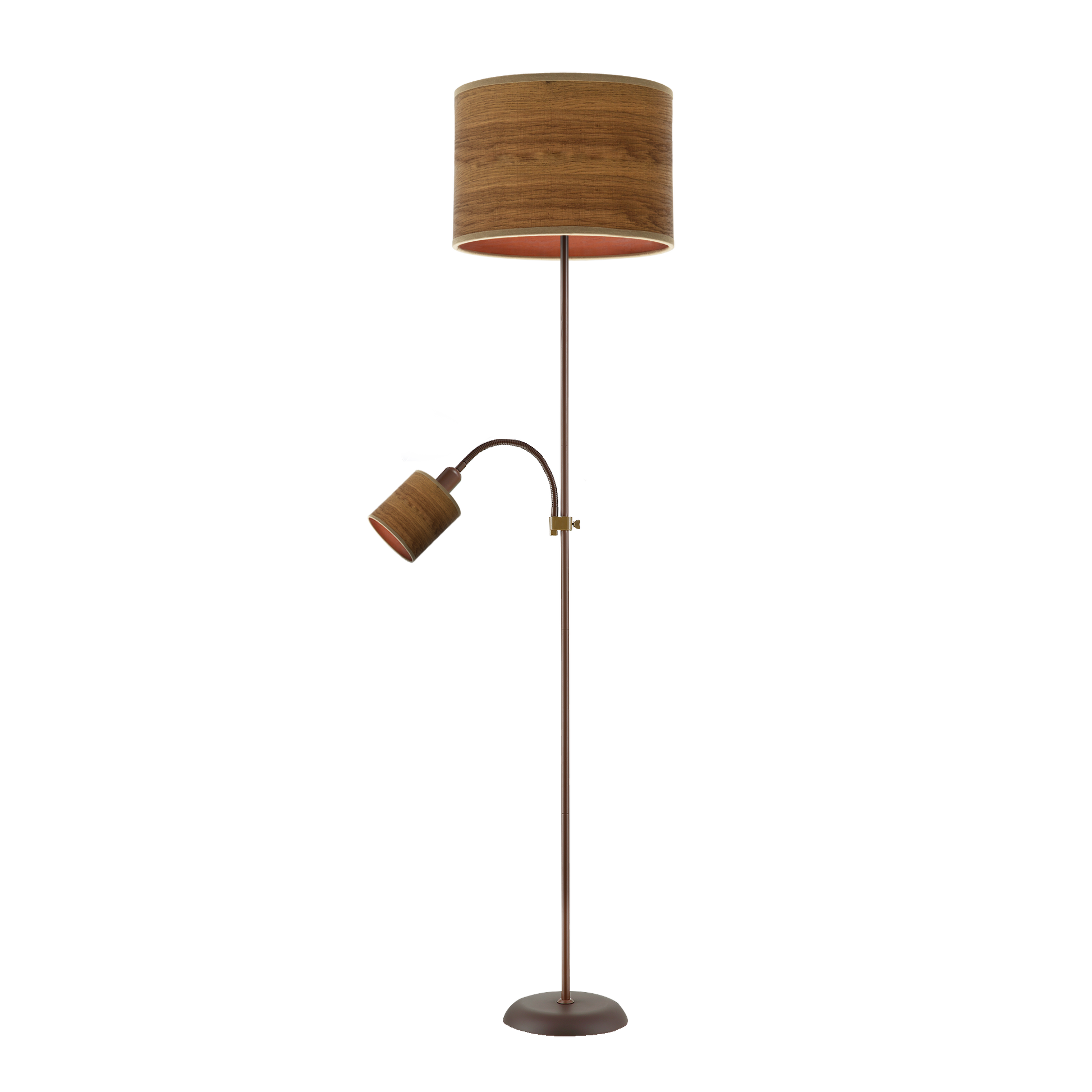 Lámpara de pie con brazo lector regulable en altura ideal para salón