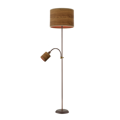 Lámpara de pie con brazo lector regulable en altura ideal para salón