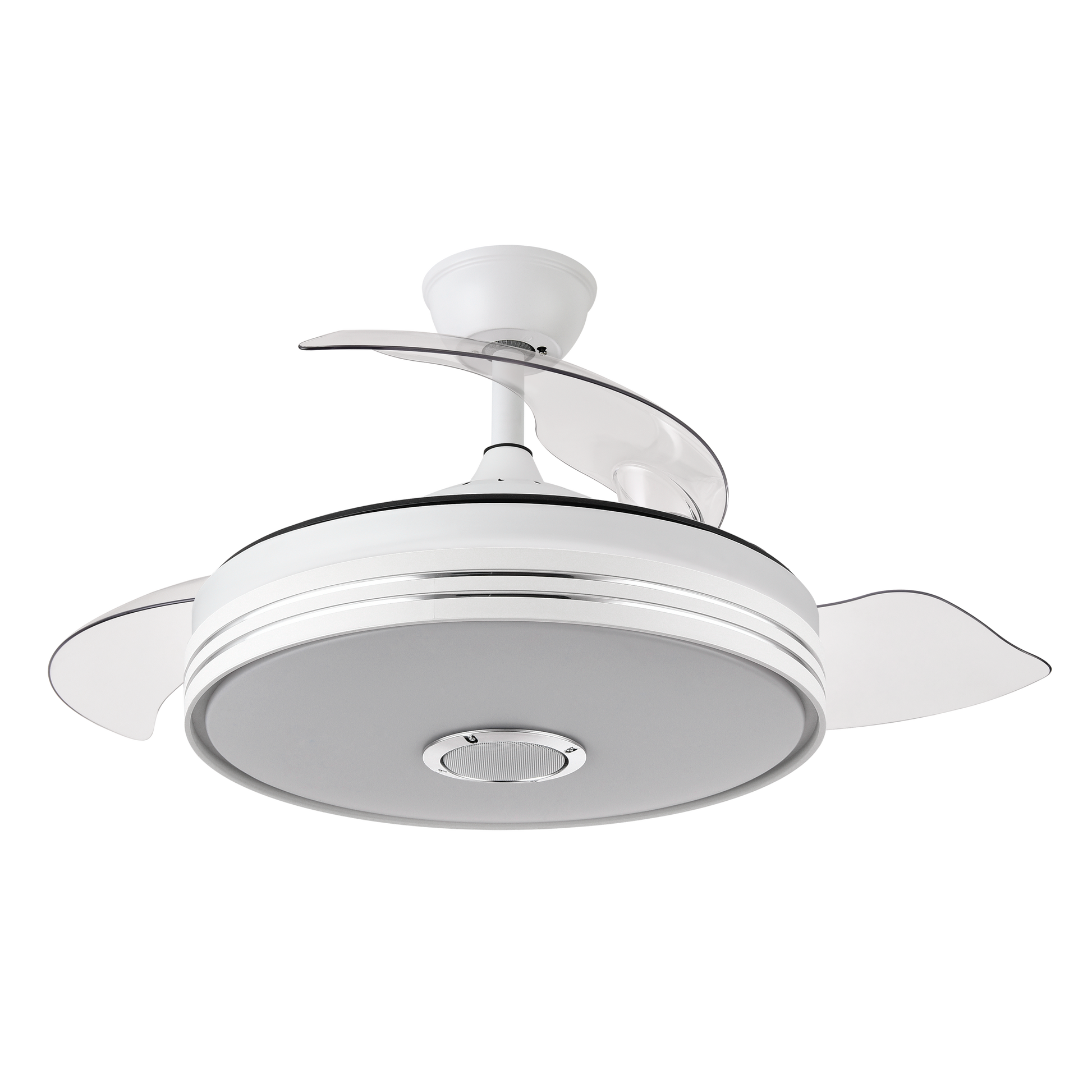 Innovador ventilador con luz LED y Bluetooth, perfecto para tu hogar