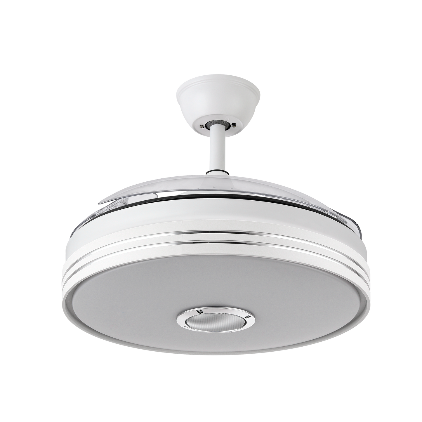 Moderno ventilador de techo con aspas retráctiles ideal para interior