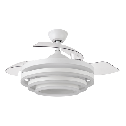 Ventilador de techo KAI DC con tijas de altura ajustables, ideal para interiores domésticos modernos