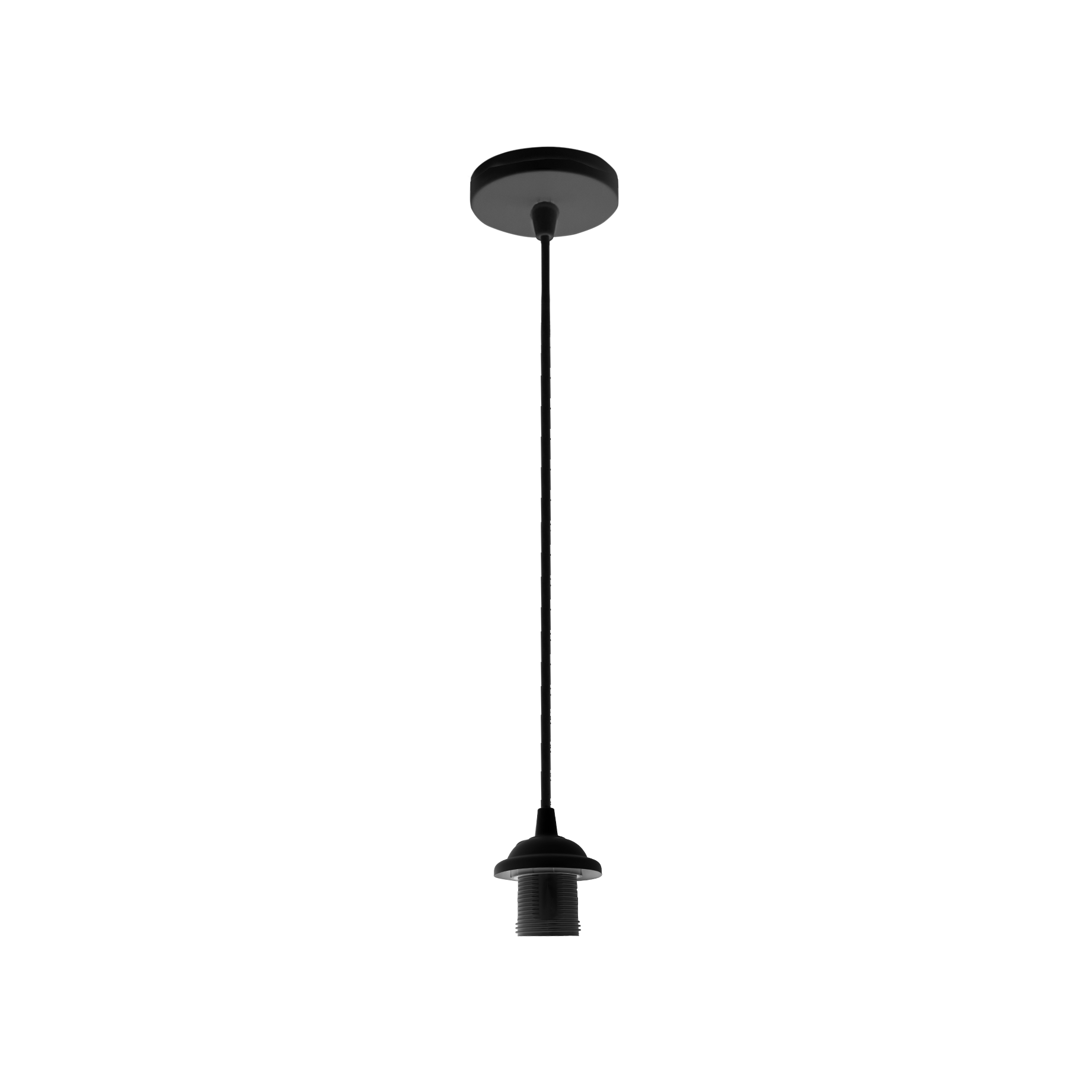 Armazón colgante Disco negro E27 de Fabrilamp, ideal para crear una iluminación personalizada en tu hogar. luzguru.com