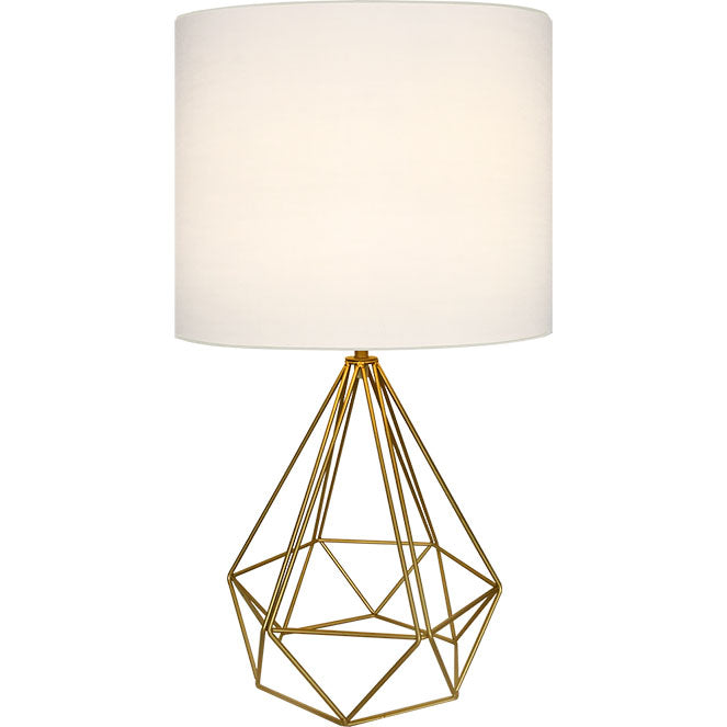 Lámpara de mesa Abrantes Oro y Blanco LUMIT - Ref. 123170129