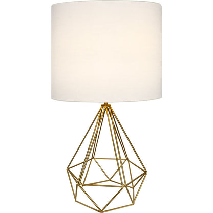Lámpara de mesa Abrantes Oro y Blanco LUMIT - Ref. 123170129