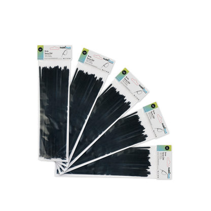 Bridas negras de nylon para instalaciones eléctricas y de fontanería - Ideal para interior y exterior
