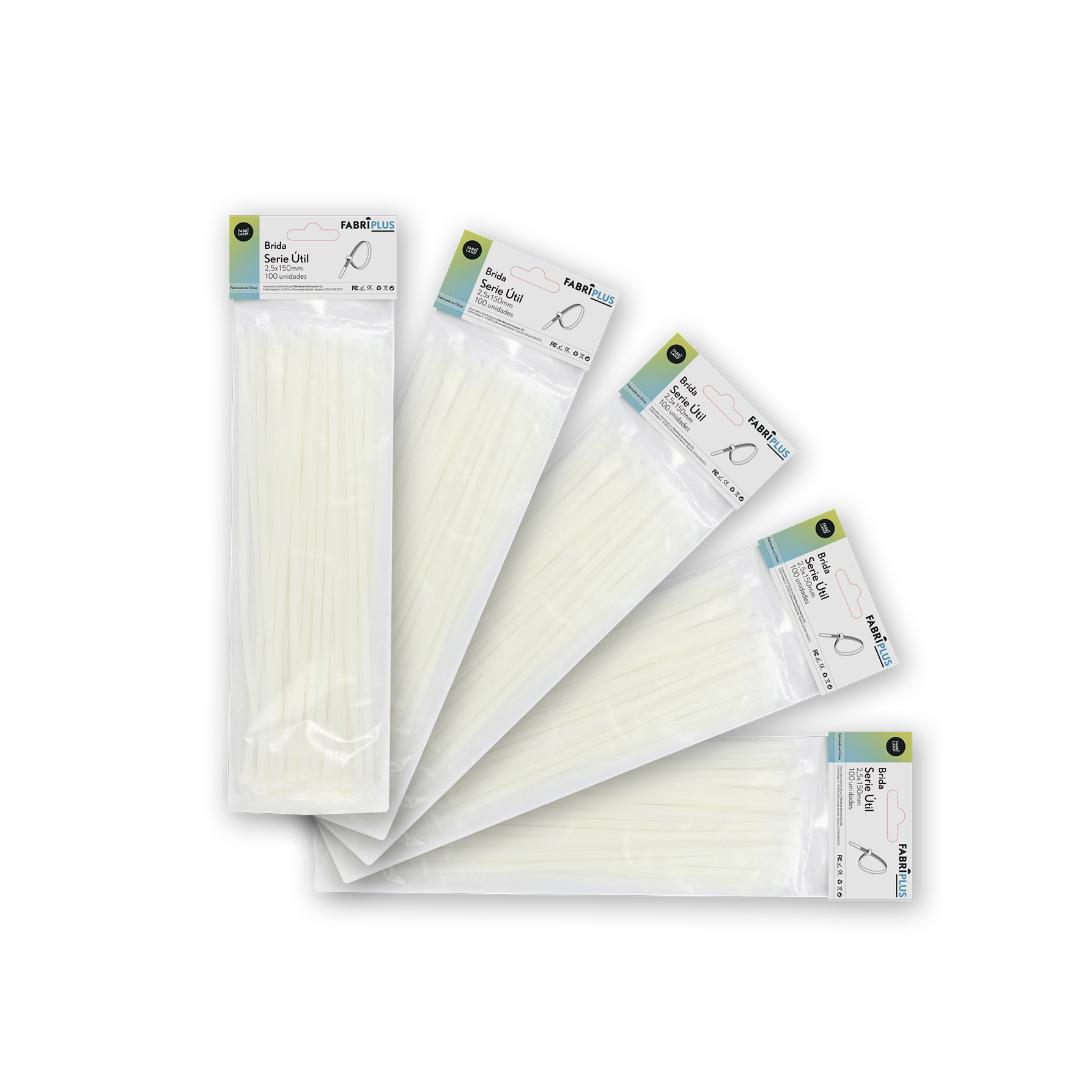 Abrazaderas de nylon con sistema de auto-bloqueo, resistentes a -35ºC a 85ºC