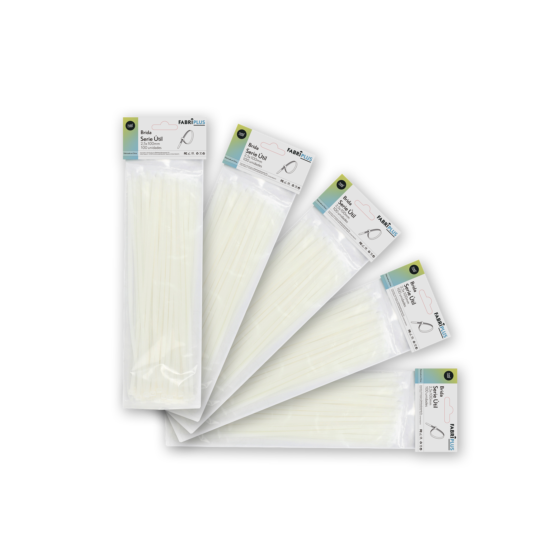 Bridas Util con sistema de auto-bloqueo, resistentes a -35ºC a 85ºC y norma UL-94 V2