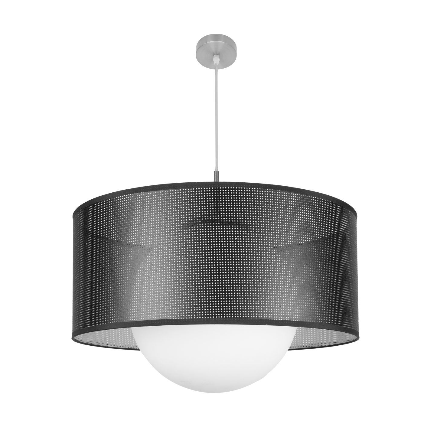 Colgante moderno con altura regulable entre 60 y 106 cm, ideal para interiores