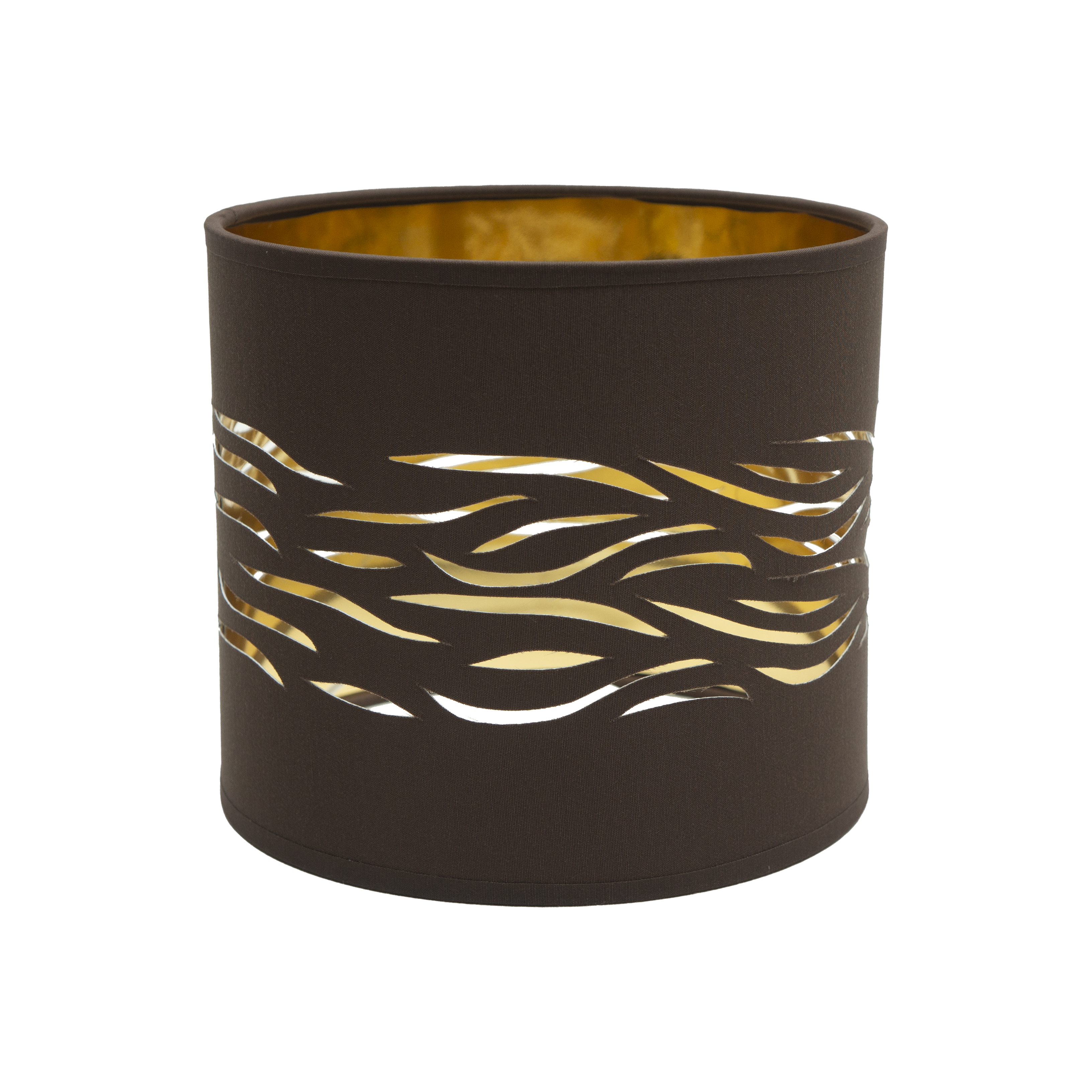 Pantalla Sobremesa Niebla Marrón-Oro E14 de Fabrilamp, vista frontal