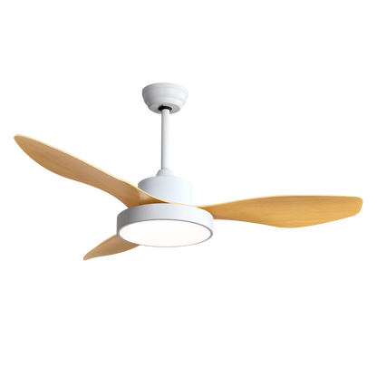 Ventilador de techo LED Hayate con 6 velocidades ajustables y motor DC