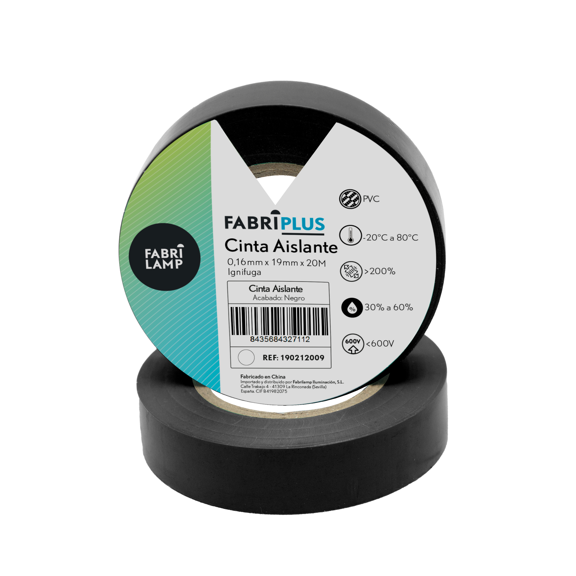 Rollo de cinta aislante flexible ideal para instalaciones eléctricas