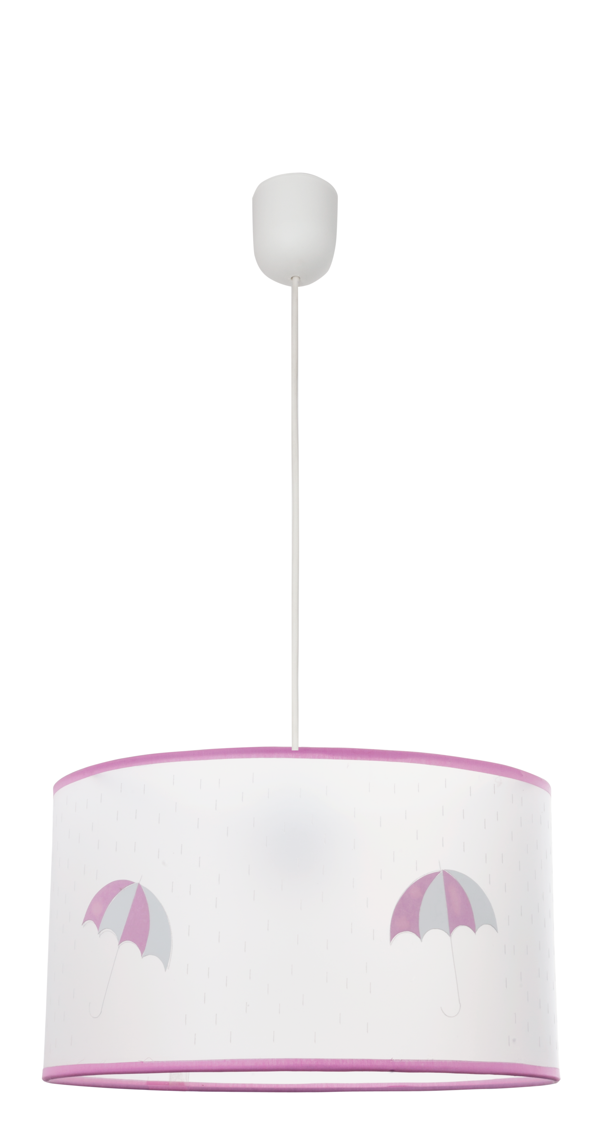 Colgante Lluvia Rosa E27 de Fabrilamp, ideal para iluminar habitaciones infantiles con un toque delicado.