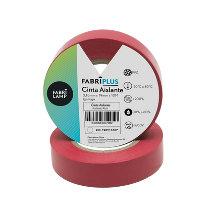 Cinta aislante electricista soporta hasta 600V, ideal para instalaciones seguras