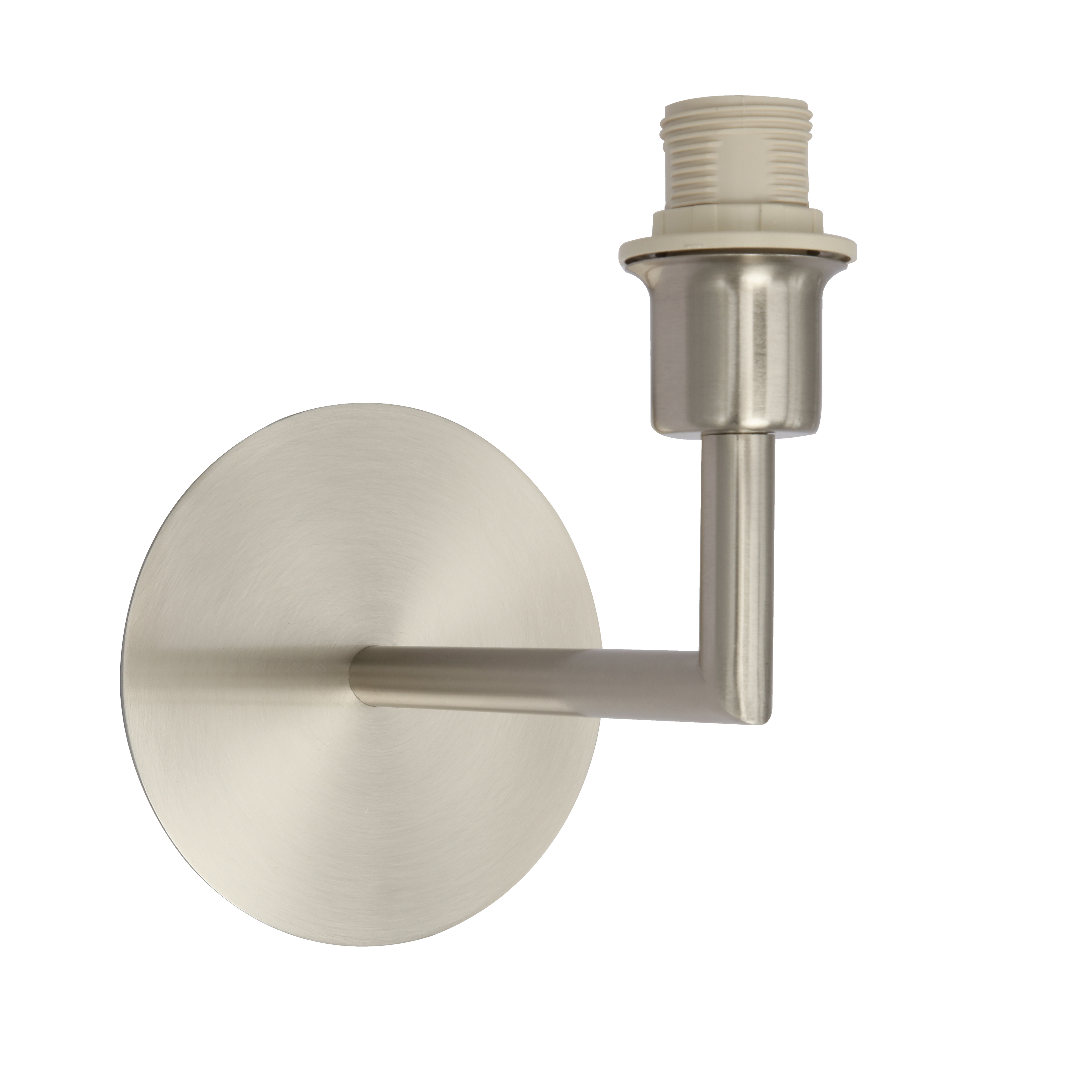 Armazón de aplique fabricado en metal color níquel para bombilla E14