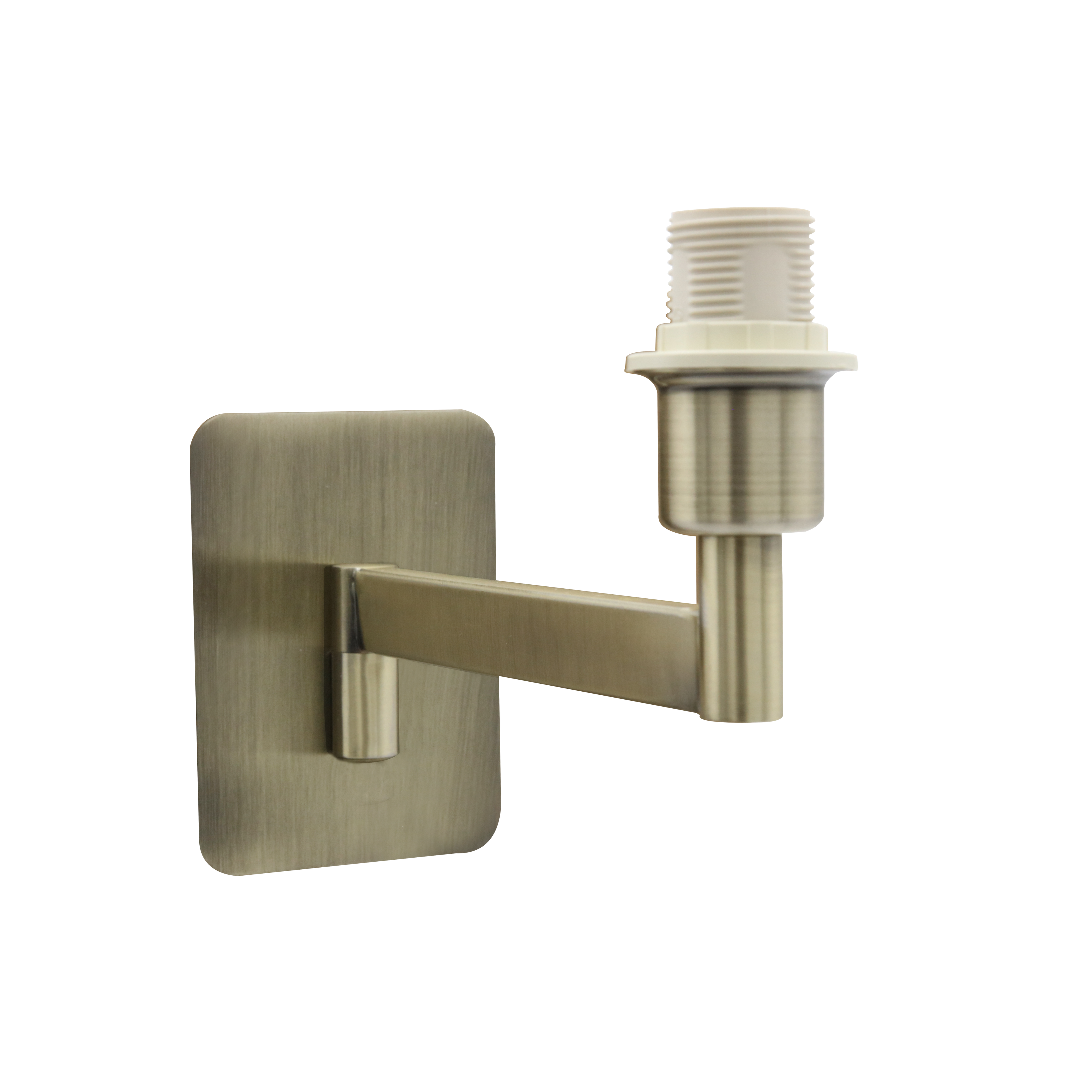 Aplique Pivo fabricado en metal color cuero con brazo orientable