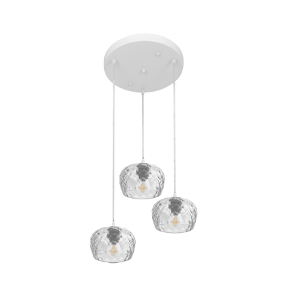 Plafón Estela Blanco 3xE27 de Fabrilamp, vista general. Iluminación moderna y elegante para tu hogar.