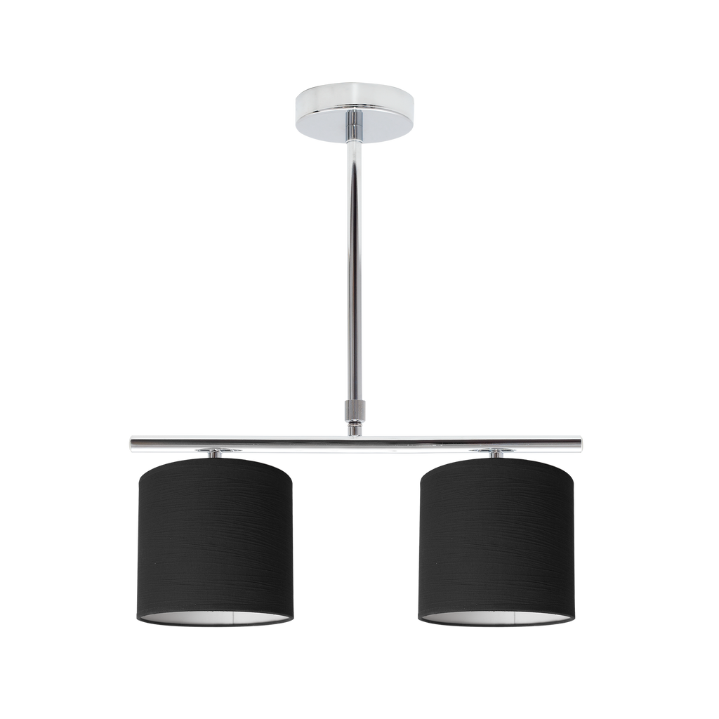 Lámpara Planetario Cromo/Negro 2xe14 (62x43) de Fabrilamp - Vista frontal