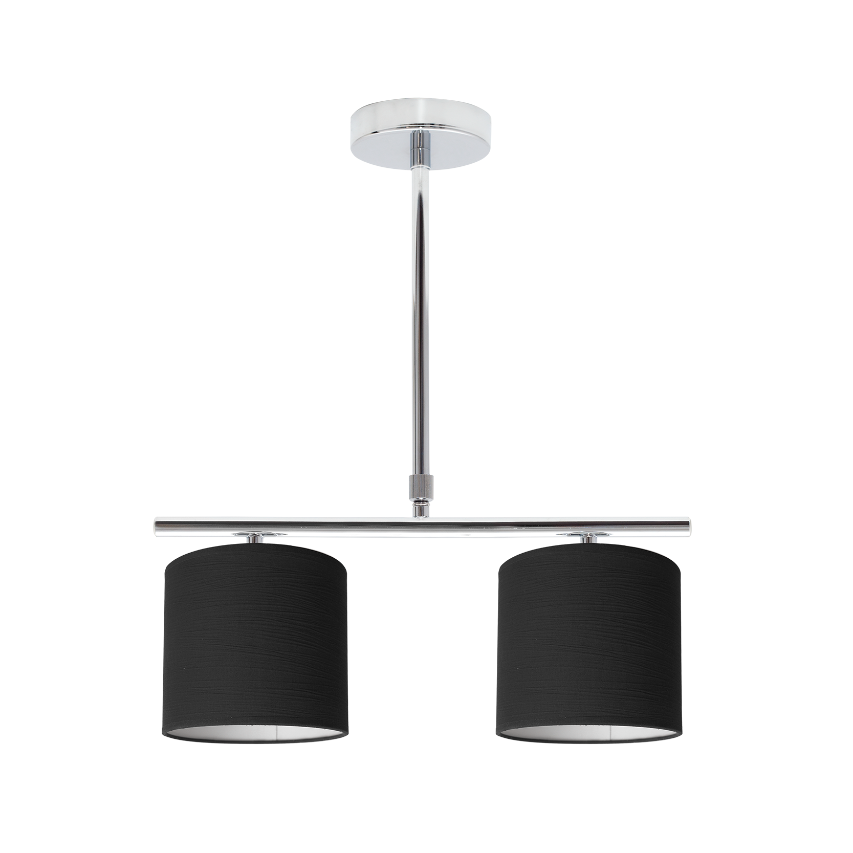 Lámpara Planetario Cromo/Negro 2xe14 (62x43) de Fabrilamp - Vista frontal