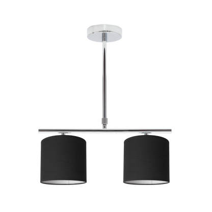 Lámpara Planetario Cromo/Negro 2xe14 (62x43) de Fabrilamp - Vista frontal