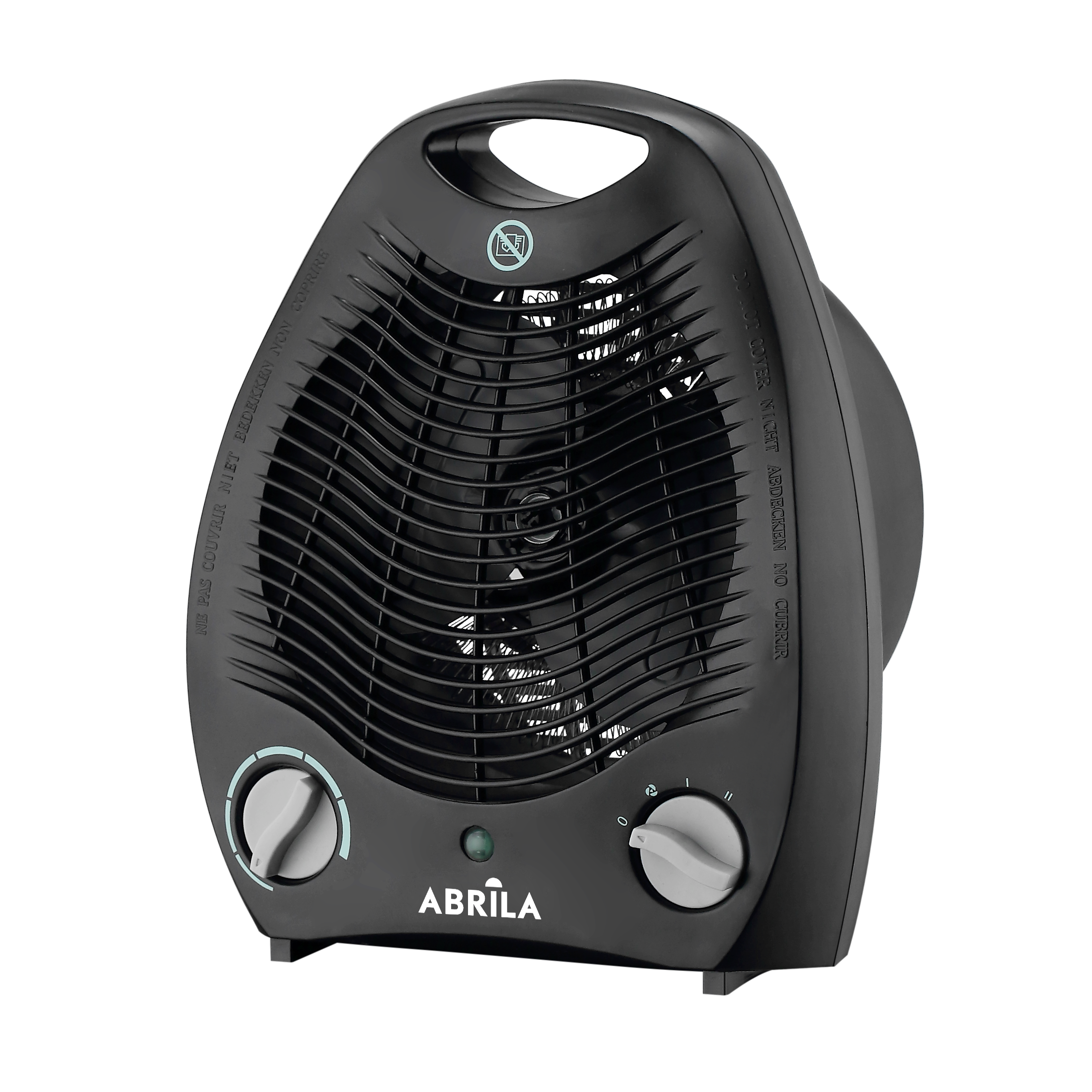 Termoventilador Yuste Fabrilamp / Abrila fabricado en policarbonato color negro