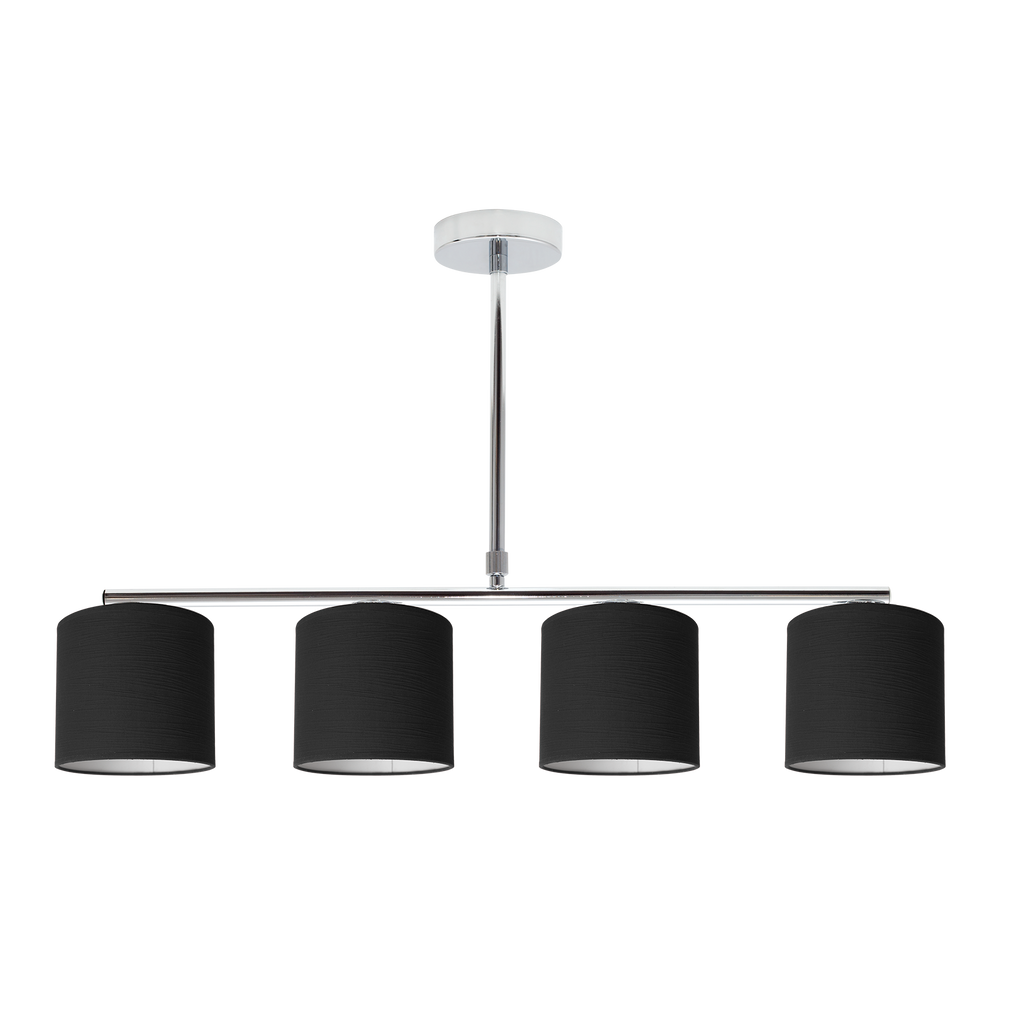 Lámpara Planetario Cromo/Negro 4xe14 (54x61) - Vista frontal