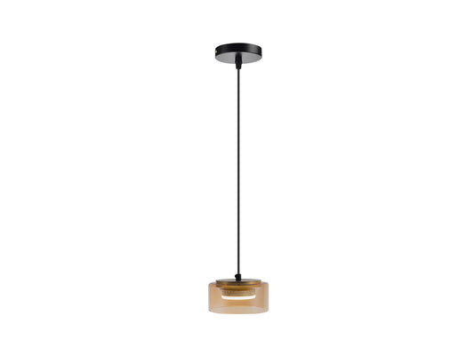Lámpara Colgante Olaia 1 Luz Mate Schuller - Negro / Ámbar | Schuller · Ref. 12643