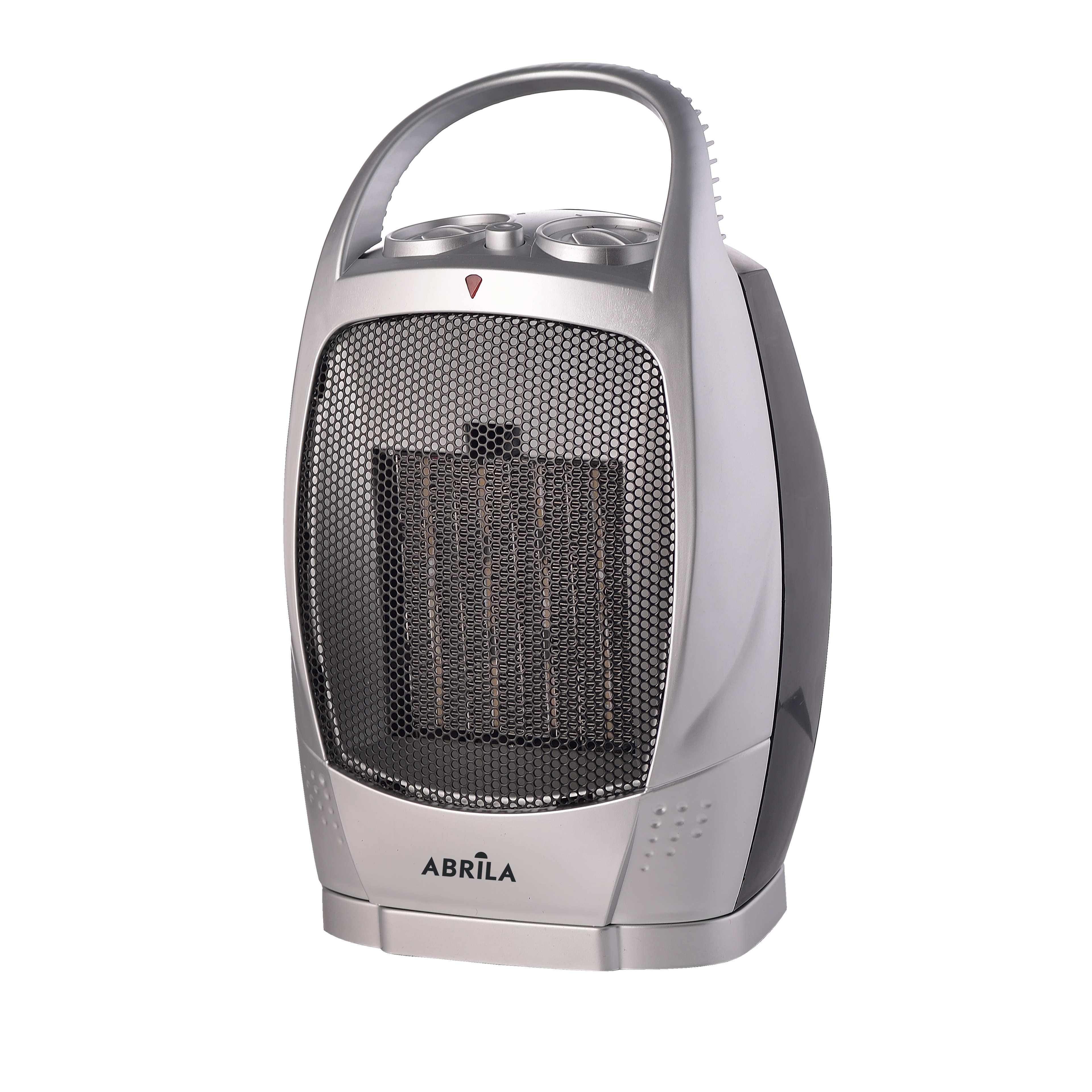 Termoventilador cerámico Fabrilamp / Abrila fabricado en metal negro y plata