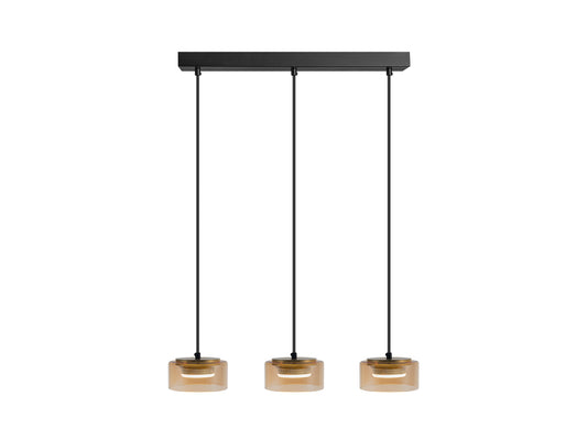 Lámpara de Techo Olaia 3 Luces Mate Schuller - 3 luces, Negro / Ámbar | Schuller · Ref. 12661