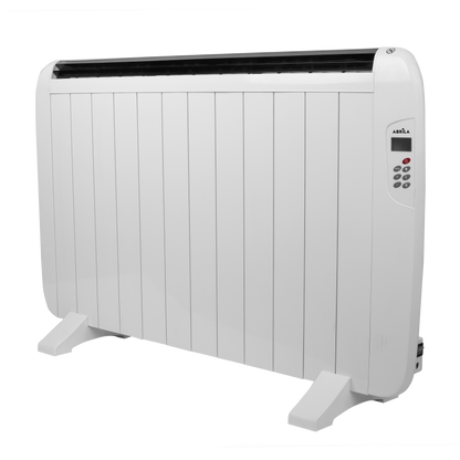 Emisor Térmico Gaban 1800W de Fabrilamp en aluminio blanco con mando a distancia y temporizador.  luzguru.com