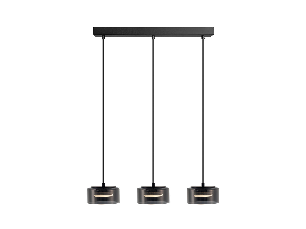 Lámpara de Techo Olaia 3 Luces Mate Schuller - 3 luces, Negro / Smoke | Schuller · Ref. 12670