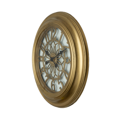 Moderno reloj de pared dorado con agujas retro para el hogar