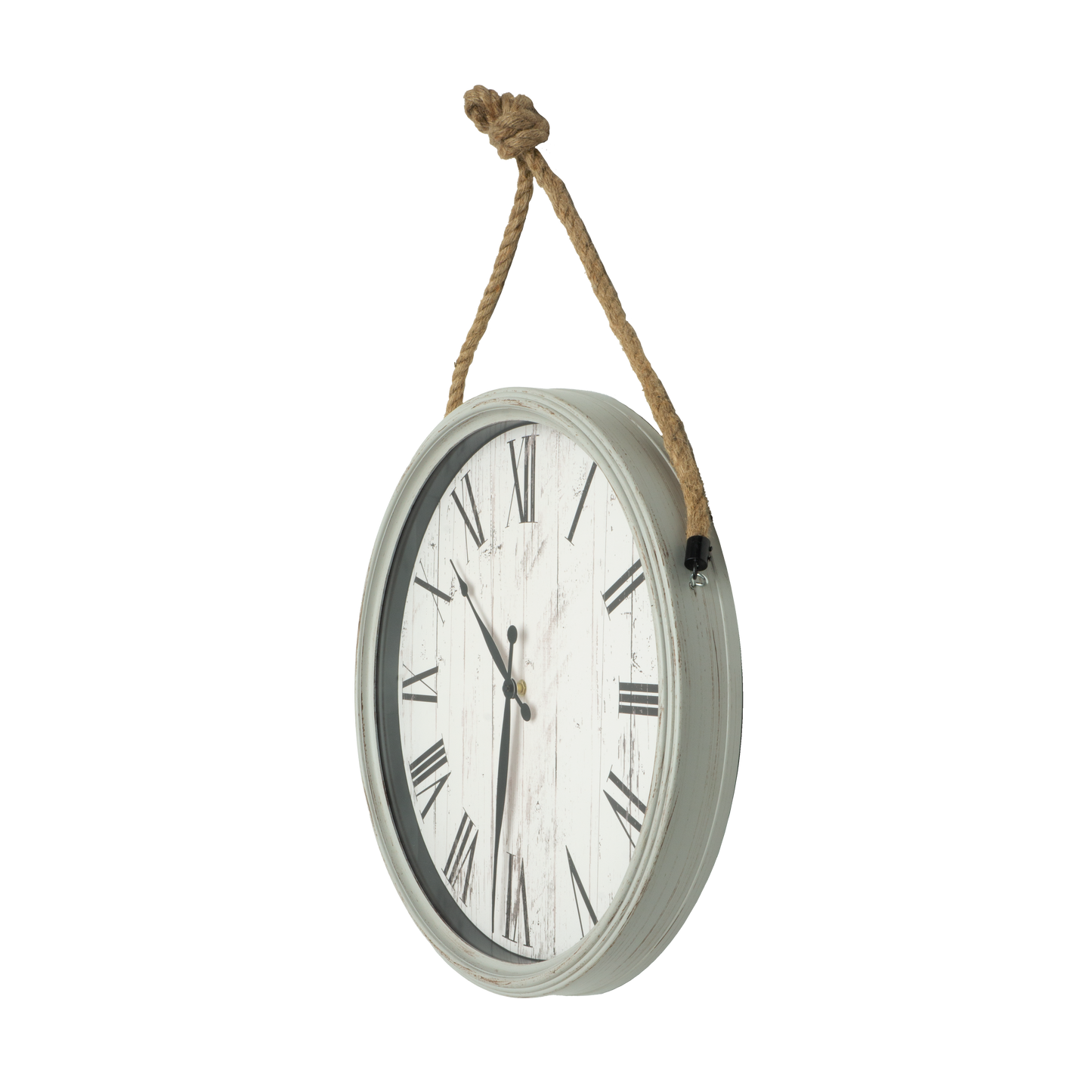 Moderno reloj de pared blanco, perfecto para decoración industrial
